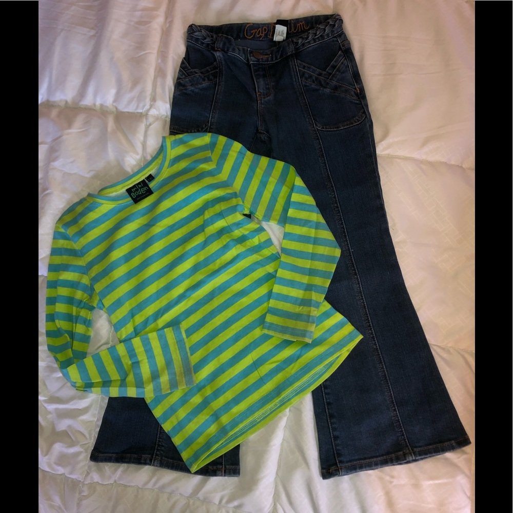 Mini Boden top & Gap jeans size 7-8y